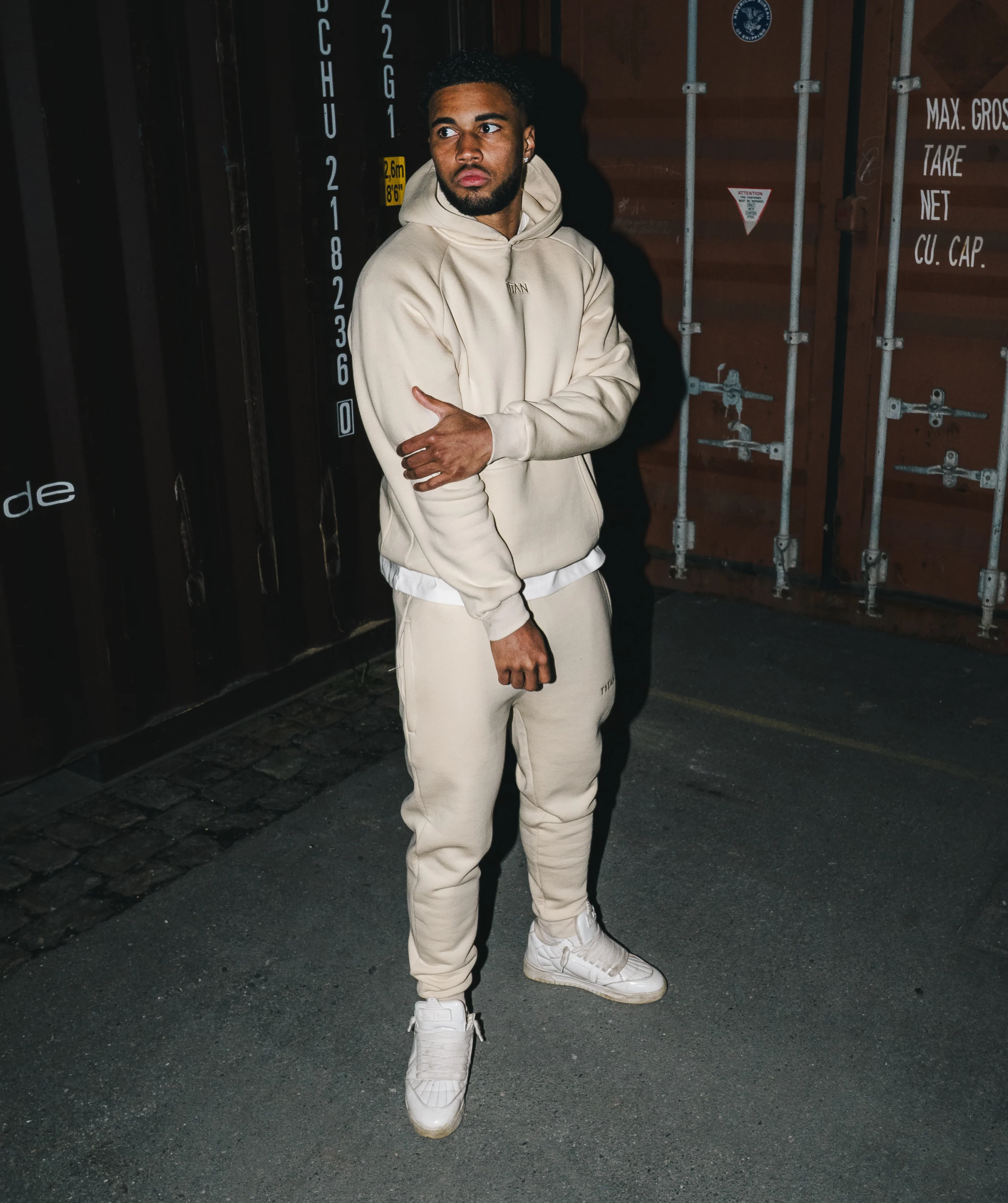 Athleisure Hoodie - Creme - Image 4