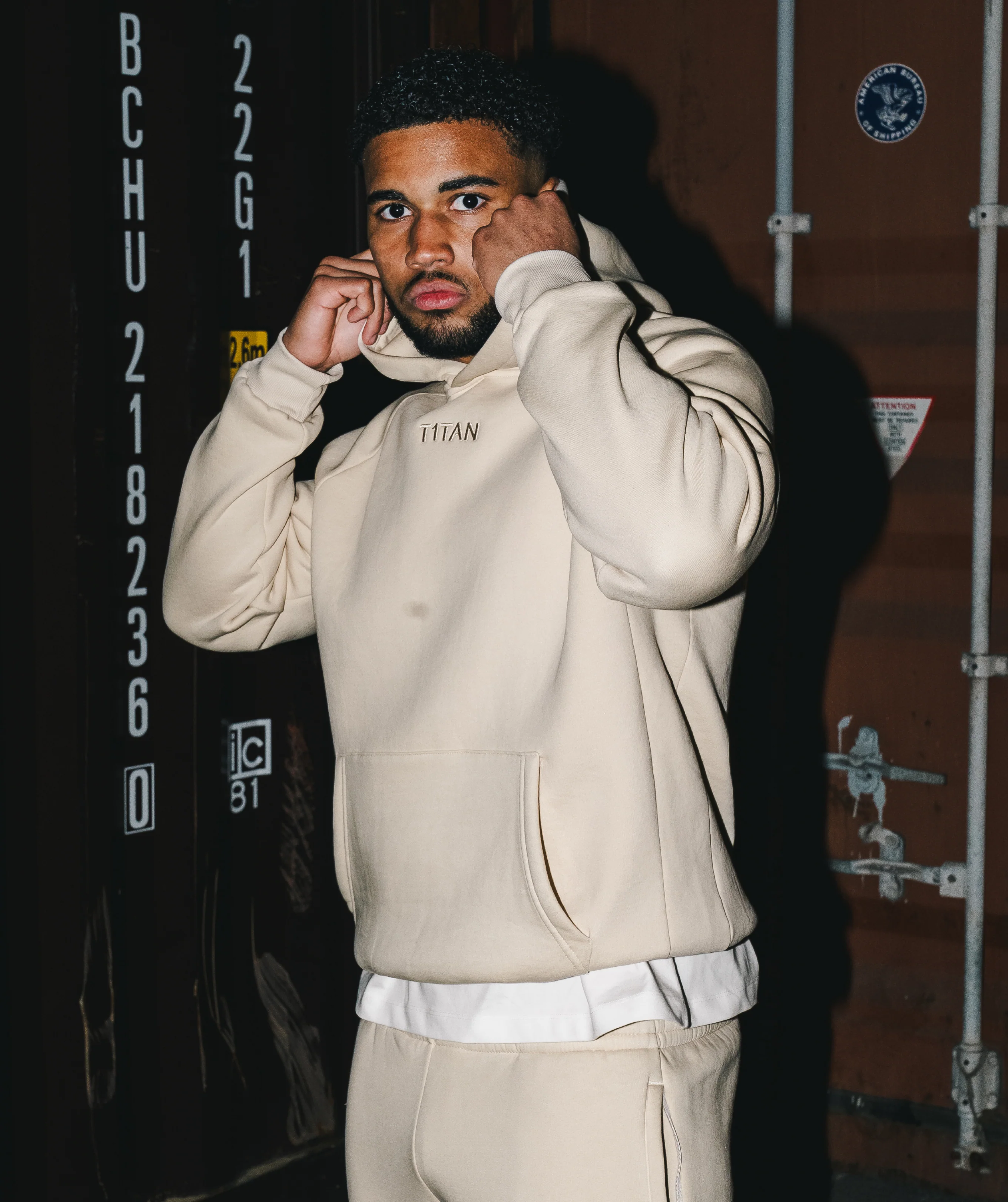 Athleisure Hoodie - Creme - Image 5